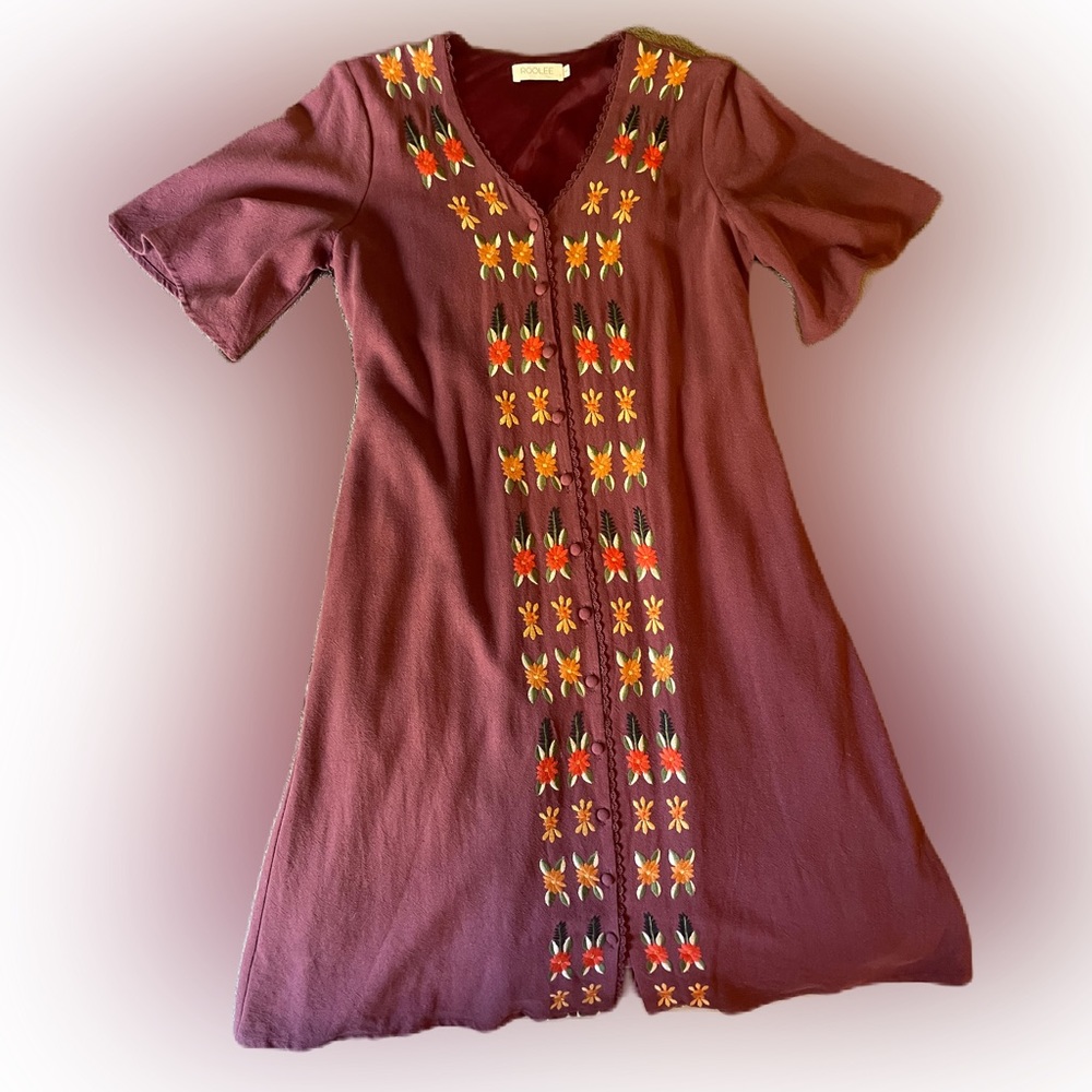 Roolee embroidered dress size small